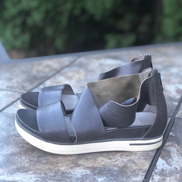 Eileen Fisher Pewter Sport Wedge Sandal - Picture 2 of 11
